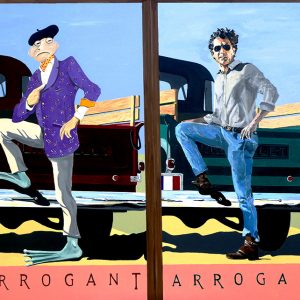 Arrogant-Frog-et-JCM-Sept-2020-Acrylic-sur-toile-100-x-80-cm-Christophe-Heymann-Artiste-Peintre